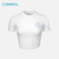 ราคา BARREL WOMEN RESORT SHORT SLEEVE CROP RASH GUARD WHITE เสื้อรัชการ์ด เสื้อครอปแขนสั้น ชุดว่ายน้ำผู้หญิง เสื้อออกกำลังกาย 3WT010W U4WTXX (22637734676)