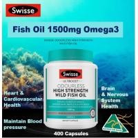 ราคา ของแท้ 100 Swisse Odourless Wild Fish Oil 1500 mg 400 Softgels Health EXP 11 2027 (24796820320)