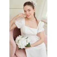 ราคา Alice Dress by Klara Love ชุดพรีเวดดิ้ง ชุดออกงาน ชุดแต่งงานมินิมอล เดรสขาว (18181142301)
