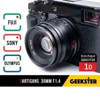 ราคา 7Artisans 35mm f1 4 APSC ละลาย สำหรับกล้อง Mirrorless FUJI OLYMPUS SONY PANASONIC CANON NIKON Z เลนส์หลังละลาย เลนส์มือหมุน เลนส์ละลาย เลนส์ หน้าชัดหลังเบลอ สำหรับ กล้อง 7artisan TTartisan NIKONZ NZ M