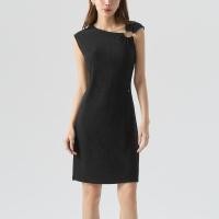 ราคา f fashion เดรสผ้านิต ผู้หญิง สีดำ I Knit Dress I 06511 (23302705784)