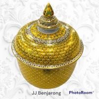ราคา โถเบญจรงค์ 6 นิ้ว Traditional Benjarong Bowl 6 inches in diameter handpainted by JJ Benjarong (18541550799)