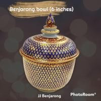 ราคา โถเบญจรงค์ 6 นิ้ว Traditional Benjarong Bowl 6 inches in diameter handpainted by JJ Benjarong (14662230803)
