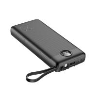 ราคา ALPHA X E20 POWER BANK 20000 MAH แบตเตอรี่สำรอง ชาร์จเร็ว มาตรฐาน มอก มีหน้าจอแสดงเปอร์เซ็นแบตเตอรี่ มาพร้อมกับสาย Built in ในตัว แบบ Micro USB Type C IPhone (9434033017)