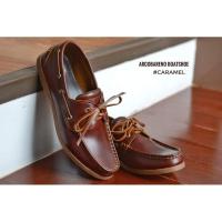ราคา 825 Arcobareno Boat Shoes Caramel รองเท้า ผู้ชาย งานหนัง Italy แท้ HandMade สุดคลาสสิค (17024915592)