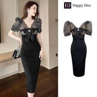 ราคา Happy Diva เดรสผู้หญิง เดรสไปงานแต่ง เดรสสีดำ เดรสยาว เดรสผ้าลูกไม้ ชุดราตรี ชุดออกงาน เดรสเซ็กซี่ เดรสเกาหลี เดรสออกงาน พร้อมส่ง 20059 (21786498004)