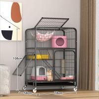 ราคา พร้อมส่งจากไทย กรงแมว กรงสัตว์เลี้ยง คอนโดแมว กรงแมวคอนโด2ชั้น กรงสัตว์เลี้ยง กรงกระต่าย กรงหมา พับได้ ยาว78 กว้าง55 สูง108 ซม (16584814234)