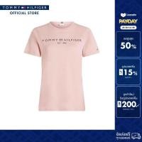 ราคา Tommy Hilfiger เสื้อยืด ผู้หญิง รุ่น WW0WW40276 TQN สีชมพู ทรง Regular Fit (23710894775)