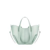 ราคา Ac กระเป๋าสไตล์ปีก ACOLLIE กระเป๋าทรงถังหนังวัวชั้นยอดสีฟ้ากระเป๋าถือหนังแท้กระเป๋าทรงสี่เหลี่ยมมีหูหิ้วสะพายไหล่เดินทางความจุขนาดใหญ่ (24761447253)