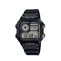 ราคา casio นาฬิกาข้อมือผู้ชาย สายสเตนเลส กันน้ำได้ 100m AE1200 รุ่น AE 1200WHD 1A คาสิโอ AE1200WHD AE 1200 watchestbkk คาสิโอ แท้ ของแท้100 ประกันศูนย์1ปี (24471482450)