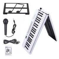 ราคา เปียโนไฟฟ้า เปียโนไฟฟ้าอัจฉริยะ 61 88 คีย์ เปียโนพับได้ Full Size Portable Piano Keyboard เหมาะสำหรับผู้เริ่มBP 887 (24602605188)