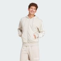 ราคา adidas Lifestyle Essentials 3 Stripes French Terry Full Zip Hoodie Men Beige JE6340 (22772924067)