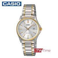 ราคา Casio Standard นาฬิกาข้อมือสุภาพสตรี สายสแตนเลสสองกษัตริย์ รุ่น LTP 1183G 7ADF Silver Gold (455656)