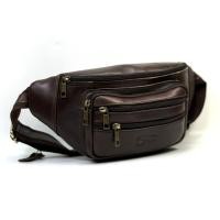 ราคา Chinatown Leather กระเป๋าวัวหนังแท้ คาดเอว สะพายหน้าอก ซิปยื่นหน้า หน้าสีน้ำตาลเข้ม (3502226124)