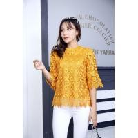 ราคา FON เสื้อลูกไม้คอกลม คอจับจีบ แขนกระดิ่งสามส่วน มีไซร้อก38 46นิ้วค่ะ 9926 2 (16351191064)