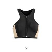 ราคา SS2025 BLACK NUDE FRONT ZIP BRA บราใส่ว่ายน้ำ มีฟองน้ำในตัวผ้าหนา กัน UV UPF 50 (23858712054)
