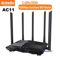 ราคา Tenda AC11 1200 Mbps เราเตอร์ไร้สาย Wifi Dual Band 2 4 กรัม 5 กรัม 1 WAN 3 LAN Gigabit พอร์ต 5 6 dbi เสาอากาศ 802 11AC 1 กิกะเฮิร์ตซ์ CPU 128 DDR3 (12621052074)