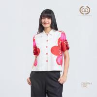 ราคา C D Womans blouse Sakura เสื้อผู้หญิง แขนสั้น สีขาว CBDBWH (24896009932)
