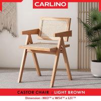 ราคา Carlino โต๊ะอาหาร ชุดโต๊ะรับประทานอาหารไม้เนื้อแข็ง โต๊ะเก้าอี้ไม้ยางพาราแท้ Marson Dining Table (23410459328)