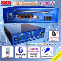 ราคา SKG เครื่องแอมป์ขยายเสียง 1200 W รุ่น AV 224 สีฟ้า (169796321)