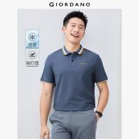 ราคา GIORDANO Men Polo Shirts Brand Embroidery Contrasting Polo Shirts Short Sleeve Simple Summer Fashion Casual Polo Shirts 01015401 (24176470934)