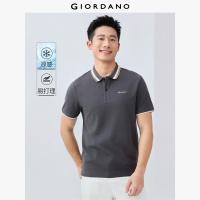 ราคา GIORDANO Men Polo Shirts Brand Embroidery Contrasting Polo Shirts Short Sleeve Simple Summer Fashion Casual Polo Shirts 01015401 (24176927317)