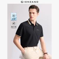 ราคา GIORDANO Men Polo Shirts Brand Embroidery Contrasting Polo Shirts Short Sleeve Simple Summer Fashion Casual Polo Shirts 01015401 (24176842908)