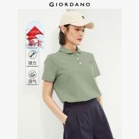 ราคา GIORDANO ผู้หญิง เสื้อโปโล เสื้อโปโลยืดปักลาย ฤดูร้อน แขนสั้น คอตุ๊กตา แฟชั่น เสื้อโปโลลำลอง Free Shipping 13314215 (22608473064)