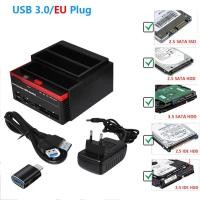 ราคา 2 5 3 5 SATA IDE Hard Drive Docking Station Hard Disk Enclosure HDD SSD External HD Card Reader USB Hub Ot otc ออฟไลน์ (21433983431)