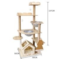 ราคา Hot Sale GiggleGear แมว คอนโดแมวไม้ cat tree condo คอนโดแมว คอนโดแมวไม้ บ้านแมว ที่ลับเล็บแมว เตียงแมว ของเล่นแมว เสาลับเล็บแมวได้ แมว 4 6 ต (24642282457)