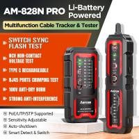 ราคา เครื่องทดสอบสายเคเบิลเครือข่าย AMPCOM ชาร์จ USB ทดสอบ PoE NCVกระพริบพอร์ตอิเทอร์เน็ตตรวจสอบจีบชุดติดตามสาย LAN (24598966315)