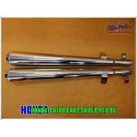 ราคา CHROME EXHAUST MUFFLER 1 PAIR BM Fit For HONDA CA160 CA92 CA95 C92 C95 ท่อไอเสีย ท่อคู่ ชุบโครเมี่ยม (5054674594)