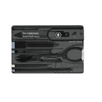 ราคา Victorinox การ์ด เครื่องมืออเนกประสงค์ มีดพับ มีดพก มีดเล็ก มีดสั้นพกพา มีดสแตนเลส Swiss Army Knives Swiss Card Classic Black Translucent 0 7133 T3 (2132580677)