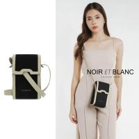 ราคา Louis Montini Noir Et Blanc กระเป๋าใส่โทรศัพท์ กระเป๋าสะพายข้าง กระเป๋าผ้าแคนวาส ผสมหนังวัวแท้ WHB21 (22775349217)