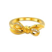 ราคา Jewellista แหวนเกลี้ยงเงินแท้ 925 รุ่น Bow เงินแท้ ประดับพลอย CZ (22489572196)