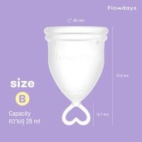 ราคา เซตถ้วยอนามัย FlowDays SizeB ครบชุด ถ้วย น้ำยาล้าง Flowmate เลือกสีถ้วยได้ (24803760796)