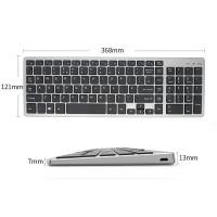 ราคา Ultra Slim Wireless Bluetooth Keyboard Compatible for Mac OS iOS iPad OS Rechargeable Keyboard for MacBook Basic Keyboards (22625087159)
