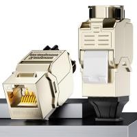 ราคา AMPCOM CAT7A CAT6A CAT7 CAT6แจ็คคีย์ RJ45ตัวต่อแบบแยกส่วนล็อควงล้อ Stp utp Toolless Modular Modular Jacks โมดูลสังกะสีอัลลอย10Gbps (17826031921)