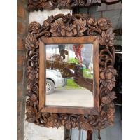 ราคา 20x16 นิ้ว พร้อมกระจก กระจกไม้ ฝีมือคนไทย กระจกโบราณ กรอบกระจกไม้ กระจกวินเทจ กระจกไม้ติดผนัง กรอบรูปไม้ Mirror Wood Craved Picture Frame (16469097994)