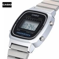ราคา Velashop นาฬิกาข้อมือผู้หญิงคาสิโอดิจิตอล Casio Standard Digital สายสเเตนเลสสีเงิน หน้าปัดสีดำ รุ่น LA 670WA 1DF LA670WA 1DF LA670WA 1D LA670WA 1 LA670WA (789472)