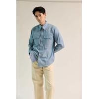 ราคา thesilverneedle chambray western shirt stone button เสื้อเชิ้ตแขนยาว สไตล์เวสเทิร์น ผ้าแชมเบร (24667842649)