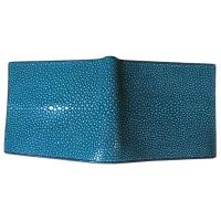 ราคา กระเป๋าสตางค์ สองพับสั้น เป็นหนังปลากระเบนขัดมัน สีเขียว (24283682364)