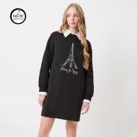 ราคา ESP ชุดเดรส สเวตเชิ้ต ผู้หญิง สีดำ Sweatshirt Dress 06158 (24900834050)