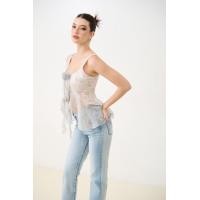 ราคา Whatagirlwants Petal Pop Top เสื้อแฟชั่นผู้หญิง เสื้อชีฟองลายดอก เสื้อสายเดี่ยวหวานๆ เสื้อใส่เที่ยวคาเฟ่ (24572296787)