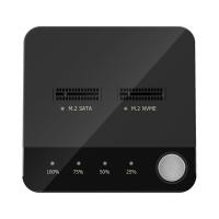 ราคา M 2 SATA NVMe Hard Disk เครื่องถ่ายเอกสาร Dual Bay ออฟไลน์ Clone Hard Drive Docking Station Clone Duplicator M 2 SSD Hard Disk Duplicator (24831558587)