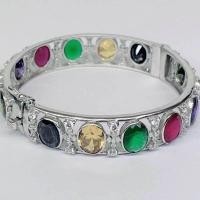 ราคา กำไลเงินเเท้92 5 ล้อมพลอยนพเก้า พร้อมส่ง (21773087326)