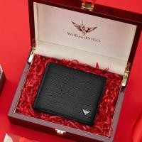 ราคา WilliamPOLO กระเป๋าสตางค์ผู้ชายหนังสั้นธุรกิจกระเป๋าสตางค์จุมาก (23122996349)