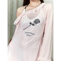 ราคา FLAT2112 FF0950 ROSALIA MINI DRESS ชุดเดรส ชุดปาดไหล่ ชุดผูกคอ (23818774114)