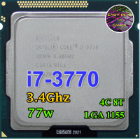 ราคา ซีพียู CPU Intel Core i7 3770 3 4 GHz 4คอ8เทรด 77W LGA 1155 ฟรีซิลิโคน1ซอง i7 3770 (3657868095)