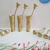 ราคา Brass byfa B1012 ตะบันหมาก ตำหมากโบราณลายอยุธยา หัวกลม งานบ้านปะอาว (16290729919)